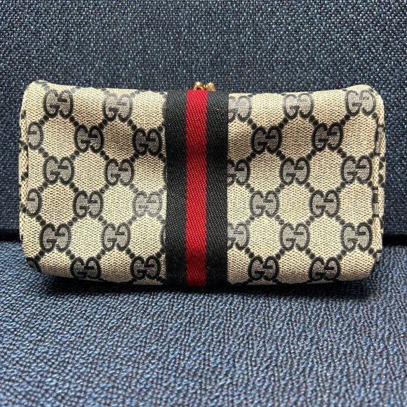Gucci Vintage Kisslock Cosmetic Case Pouch - Picture 6 of 8